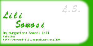 lili somosi business card